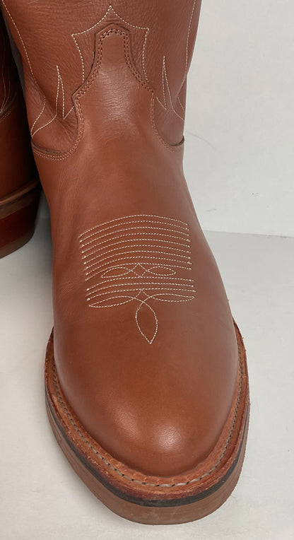 Tony Lama Natural Retan Cowboy Boots | USA Made | 14 D
