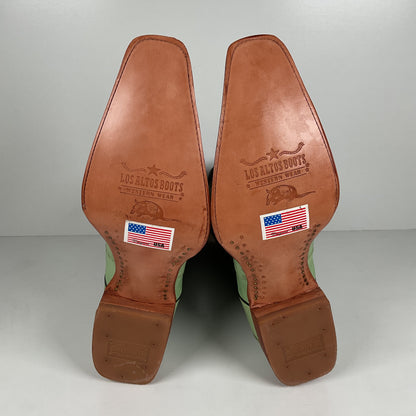 Los Altos Teju Lizard Cowboy Boots | Lime Green | Men’s 10.5 EE