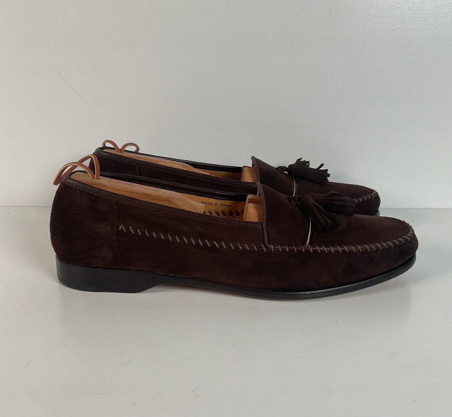 Magnanni Suede Tassel Loafers | Chocolate Brown | 10.5 M