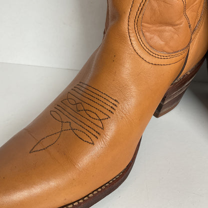 Vintage Frye Billy Cowboy Boots | USA Made | Butterscotch | Men’s 9.5 D