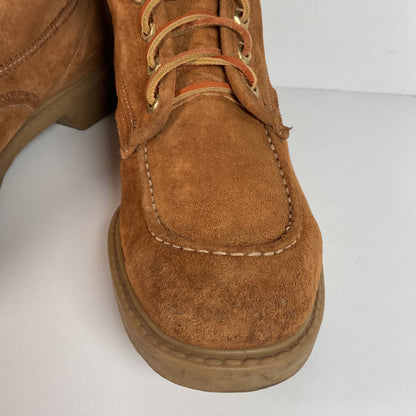 Vintage Wolverine Moc Toe Boots | Pig Skin Suede | USA Made | Men’s 11 C