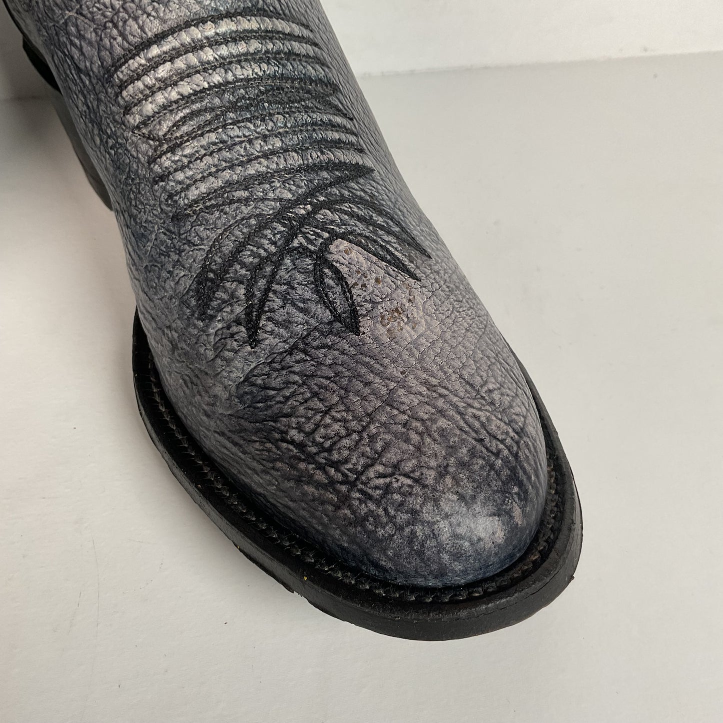 Vintage Sanders Cowboy Boots | Exotic Shark Skin | Extra Narrow | Men’s 11.5 A