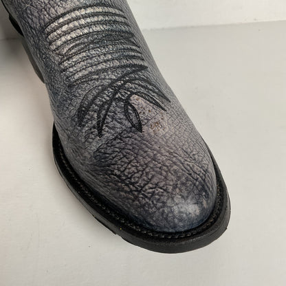 Vintage Sanders Cowboy Boots | Exotic Shark Skin | Extra Narrow | Men’s 11.5 A