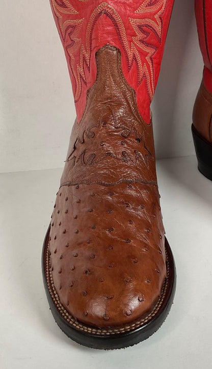Lucchese 2000 Cowboy Boots | Full Quill Ostrich | Exotic | Men’s 8.5 D