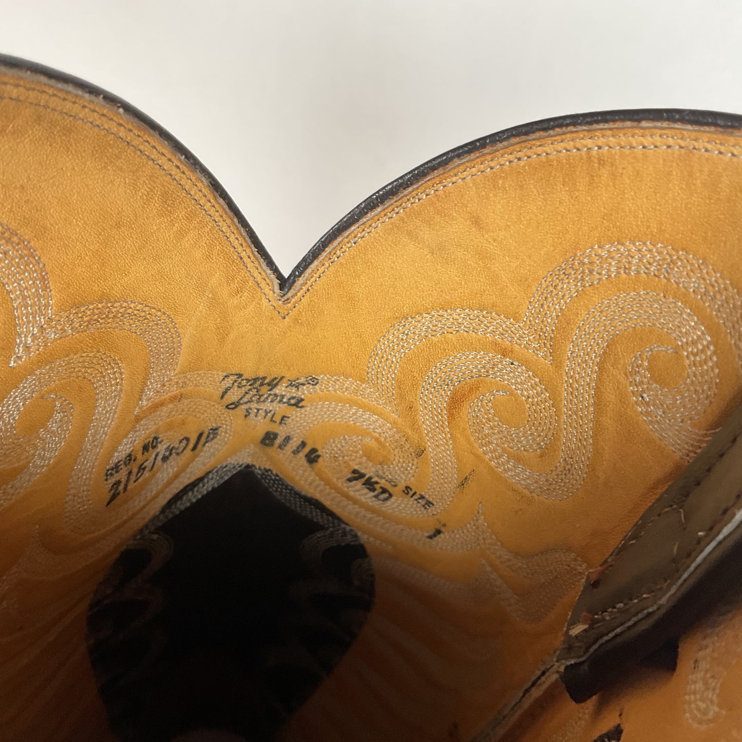 Vintage Tony Lama Python Snakeskin Cowboy Boots | Gold Label | Men’s 7.5 D