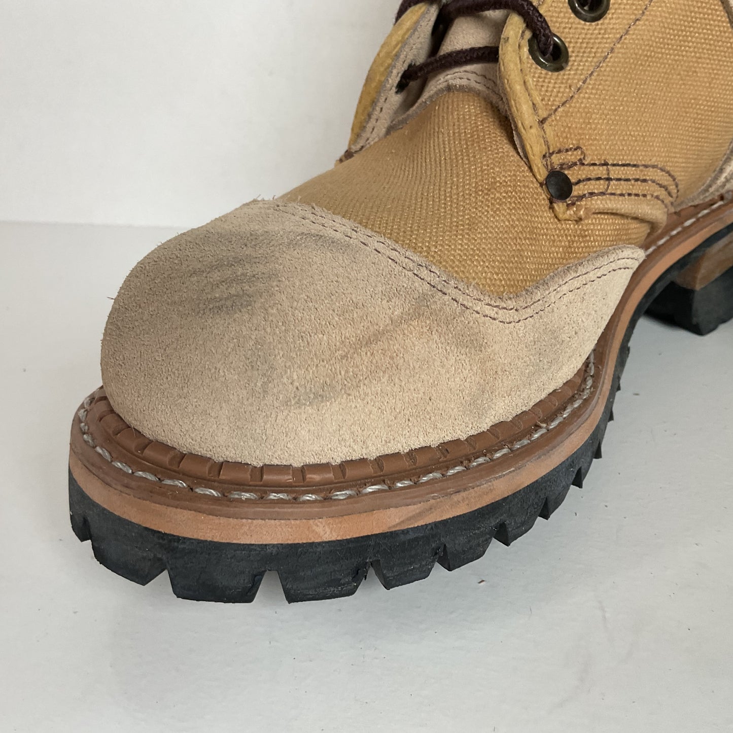 Vintage Georgia Safety Toe Combat Boots | Desert Suede | 5.5 E |Women’s 7