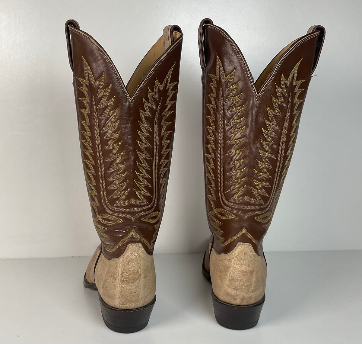 Vintage Tony Lama Elephant Cowboy Boots | Exotic | Gold Label | Men’s 9 D