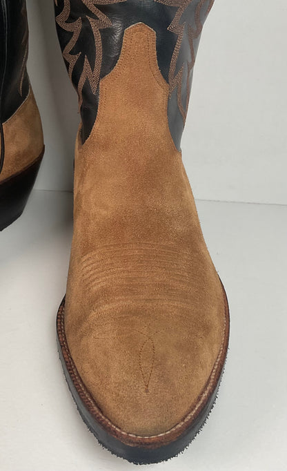 Little’s San Antonio Custom Cowboy Boots | Suede Rough Out | Men’s 11 D