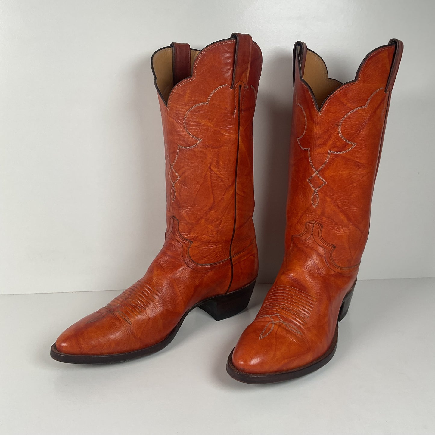 Vintage Justin Cowboy Boots | Chocolate Cow | USA Made | Men’s 10.5 D
