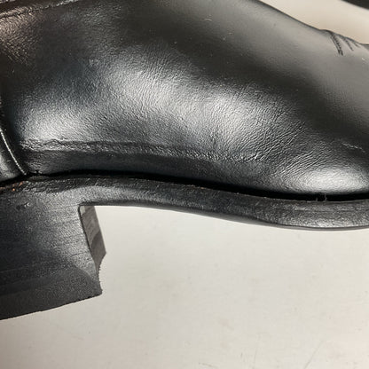 Justin Corona Top Leather Cowboy Boots 9.5 B USA Style 1434 Classic Black