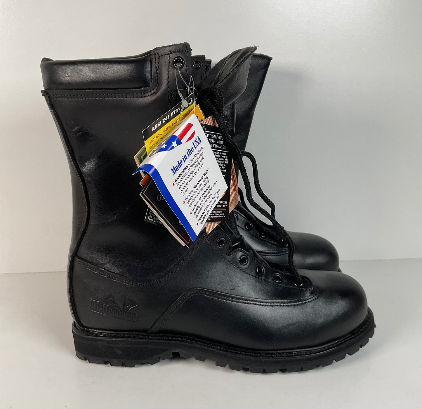 Matterhorn Field Boot | Saftey Toe | USA Made | Black | Men’s 10.5 M