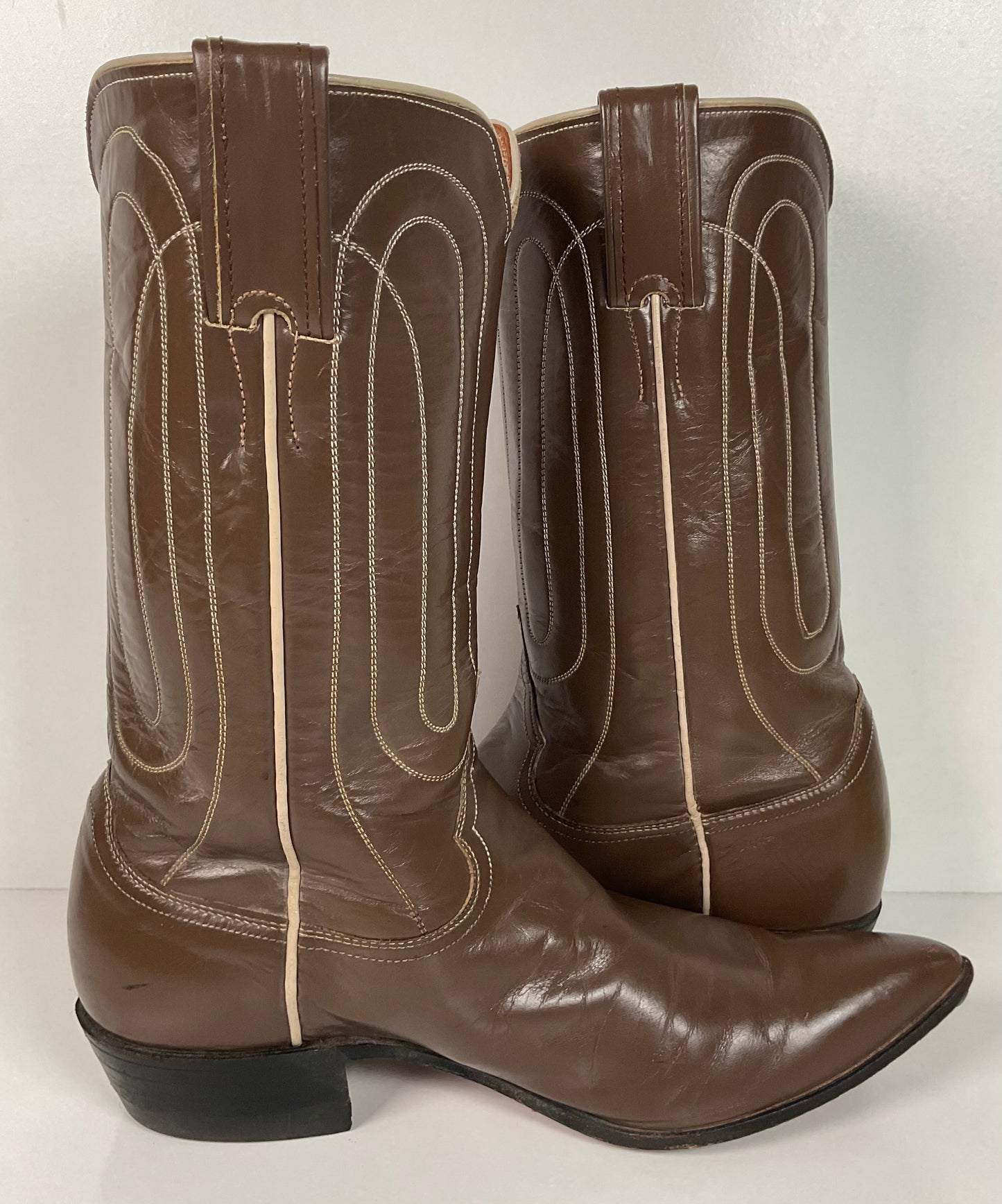 Vintage 1960s Justin Cowgirl Boots 7.5 B USA Made Old Fort Worth Label