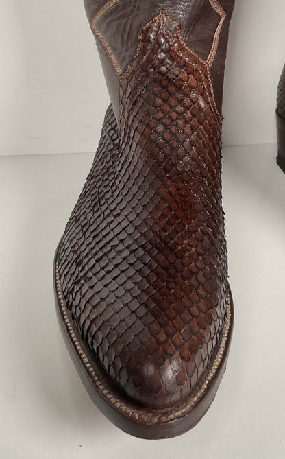 Vintage Anaconda Snakeskin Cowboy Boots | Exotic | Mex 29 | US 11
