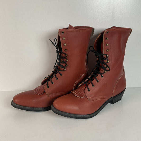Vintage Western Packer Boots | Lace Up | USA Made | Men’s 12 D