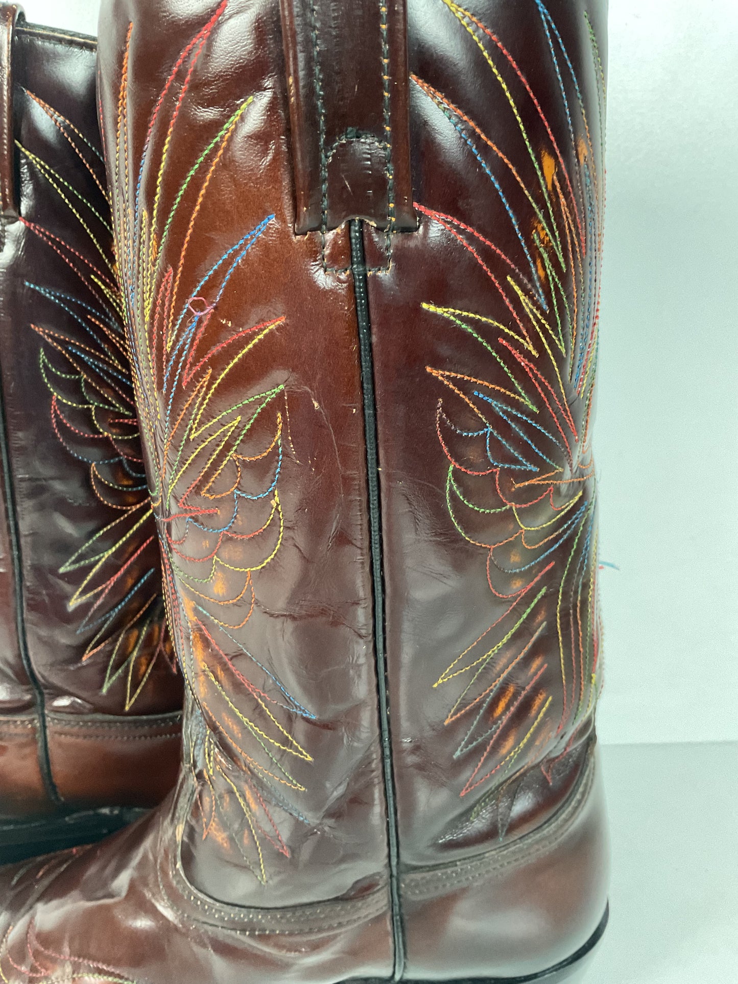 Vintage 1970s Acme Rising Phoenix Cowboy Boots 11 D USA Made Thundbird