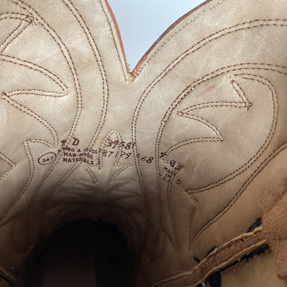 Vintage Sears Suede Cowboy Boots | Rough Out | Buck Stitch | USA Made | 9 D