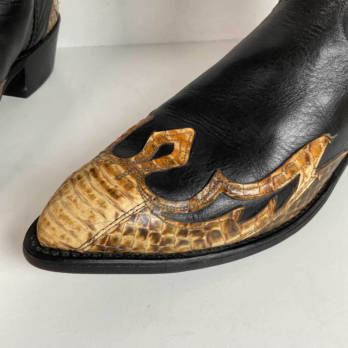 Dan Post for Code West Cowboy Boots | Python Snakeskin Tip | USA Made | 9 Wide