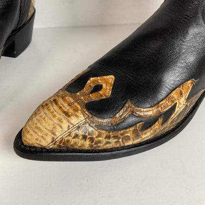 Dan Post for Code West Cowboy Boots | Python Snakeskin Tip | USA Made | 9 Wide
