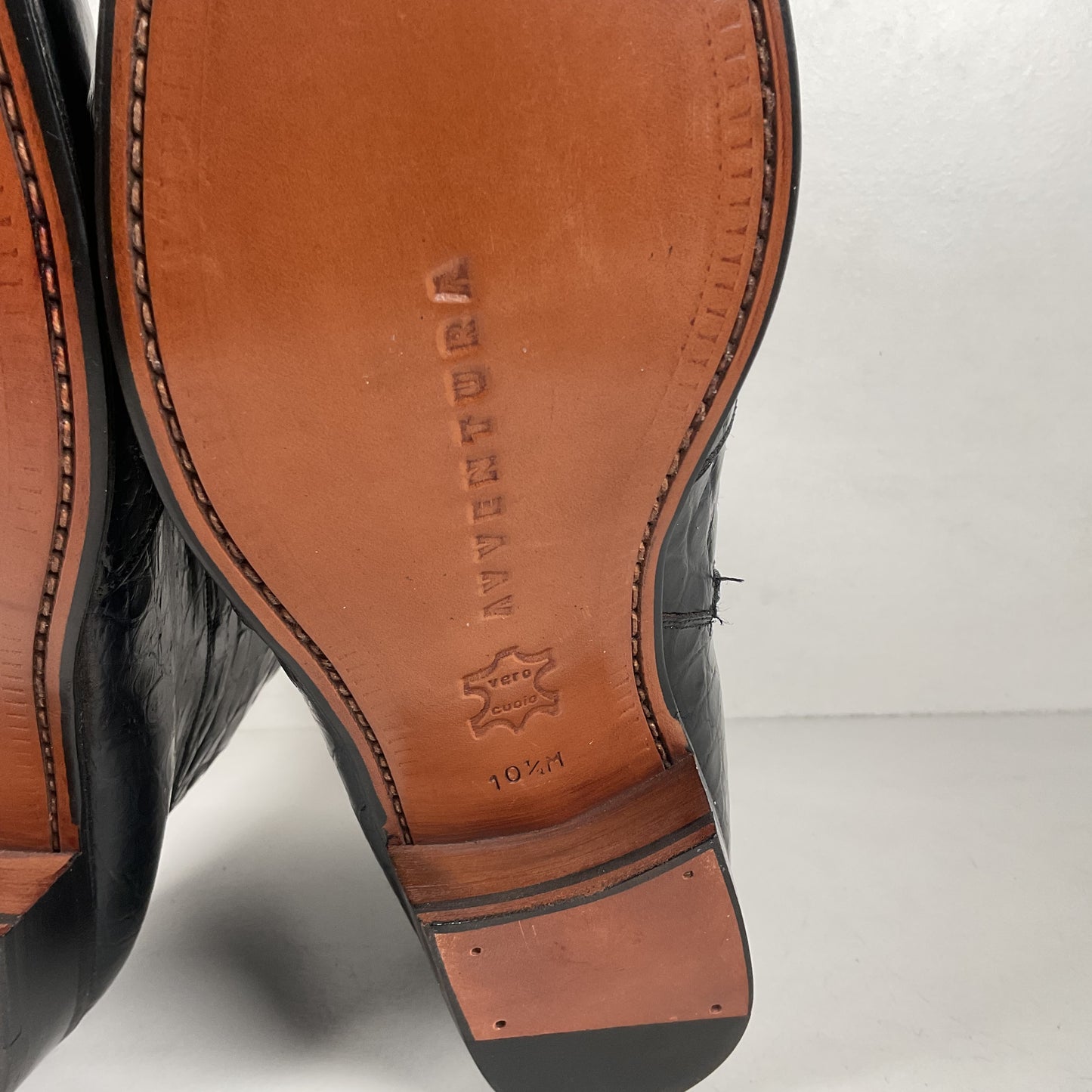 Mezlan for Avventura | Chelsea Zipper Boots | Dark Blue Crocodile | Men’s 10.5