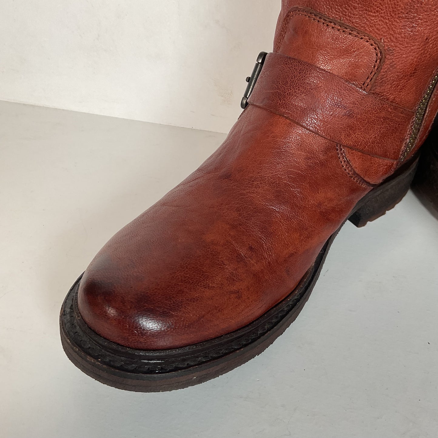 Frye Women’s 14.5” Valerie Shearling Sherpa Harness Boots 6 B Winter