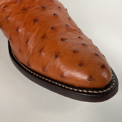 Justin Full Ostrich Quill Cowboy Boots | Exotic | USA Made | Men’s 10 D