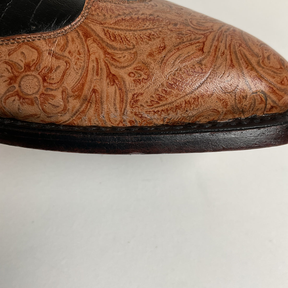 Vintage Ben Miller Cowgirl Boots | Tooled Inlays | Bucking Bronco | Women’s 10 B
