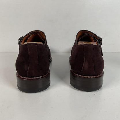 Mezlan Double Monk Strap Shoes | Custom | Nubuck Suede | Brown | Men’s 10.5 M