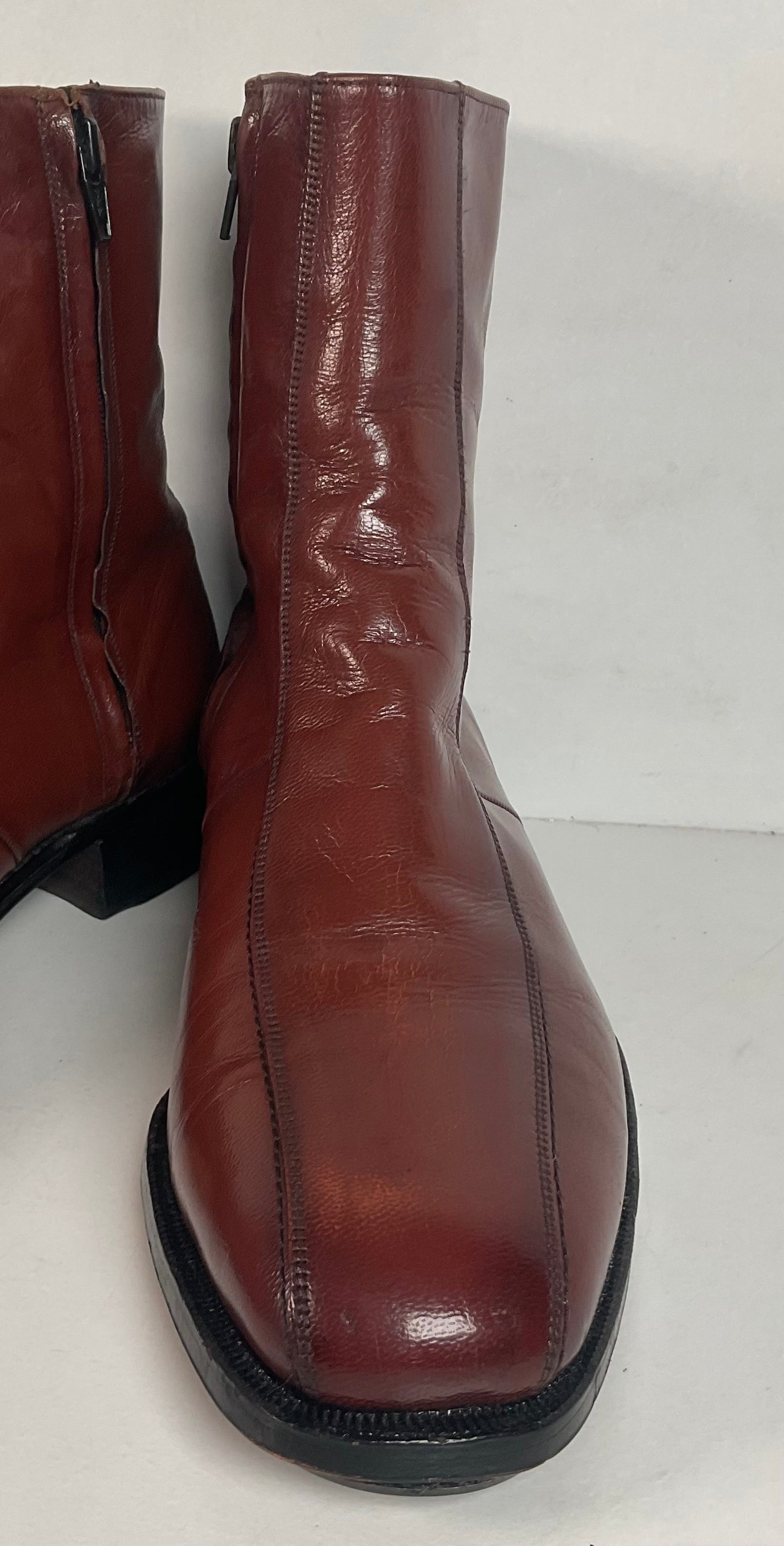 Vintage Florsheim Imperial Zipper Boots 10 D Chelsea Style