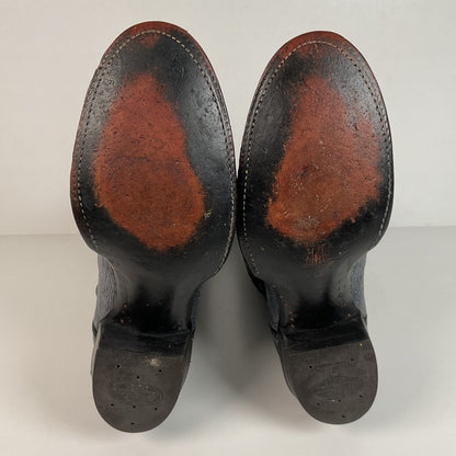 Vintage Sanders Cowboy Boots | Exotic Shark Skin | Extra Narrow | Men’s 11.5 A