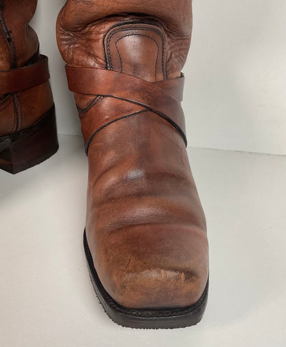 Vintage Frye Black Label | Harness Tanker Boots | Women’s 8 B