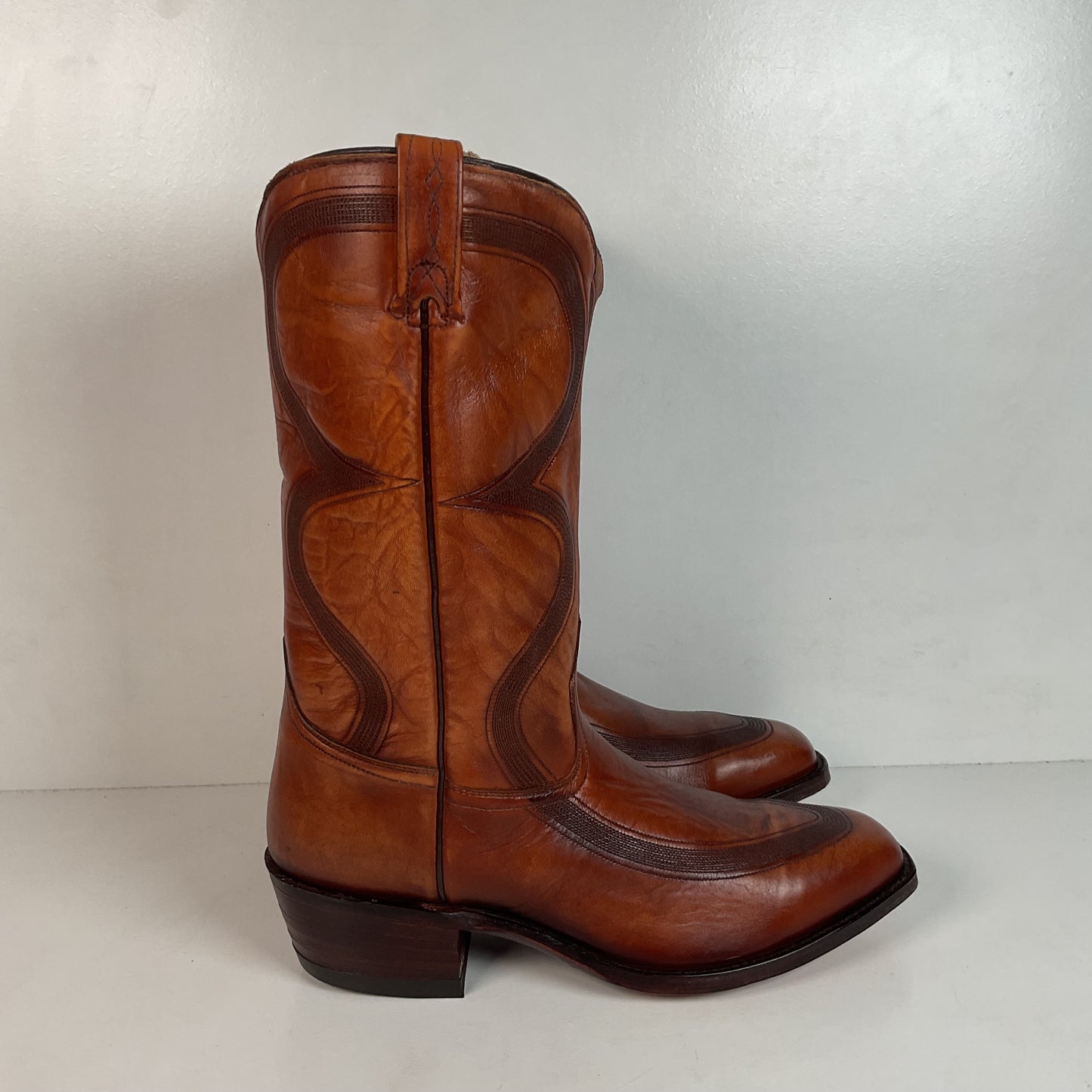 Vintage Dan Post French Toe Cowboy Boots | 1970s | 10.5 D