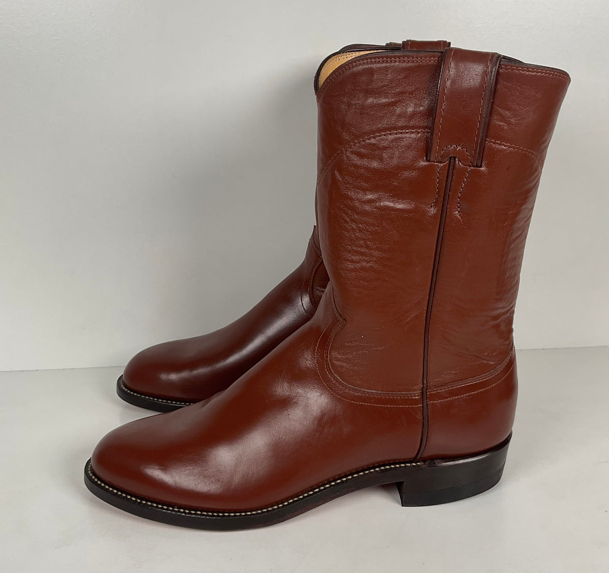 Vintage Justin Roper Boots | USA Made | Classic Brown | Men’s 7.5 D