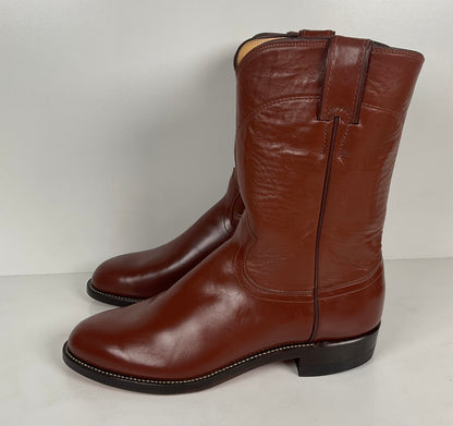 Vintage Justin Roper Boots | USA Made | Classic Brown | Men’s 7.5 D