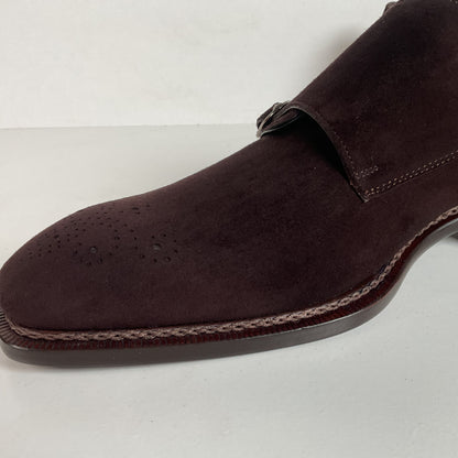 Mezlan Double Monk Strap Shoes | Custom | Nubuck Suede | Brown | Men’s 10.5 M