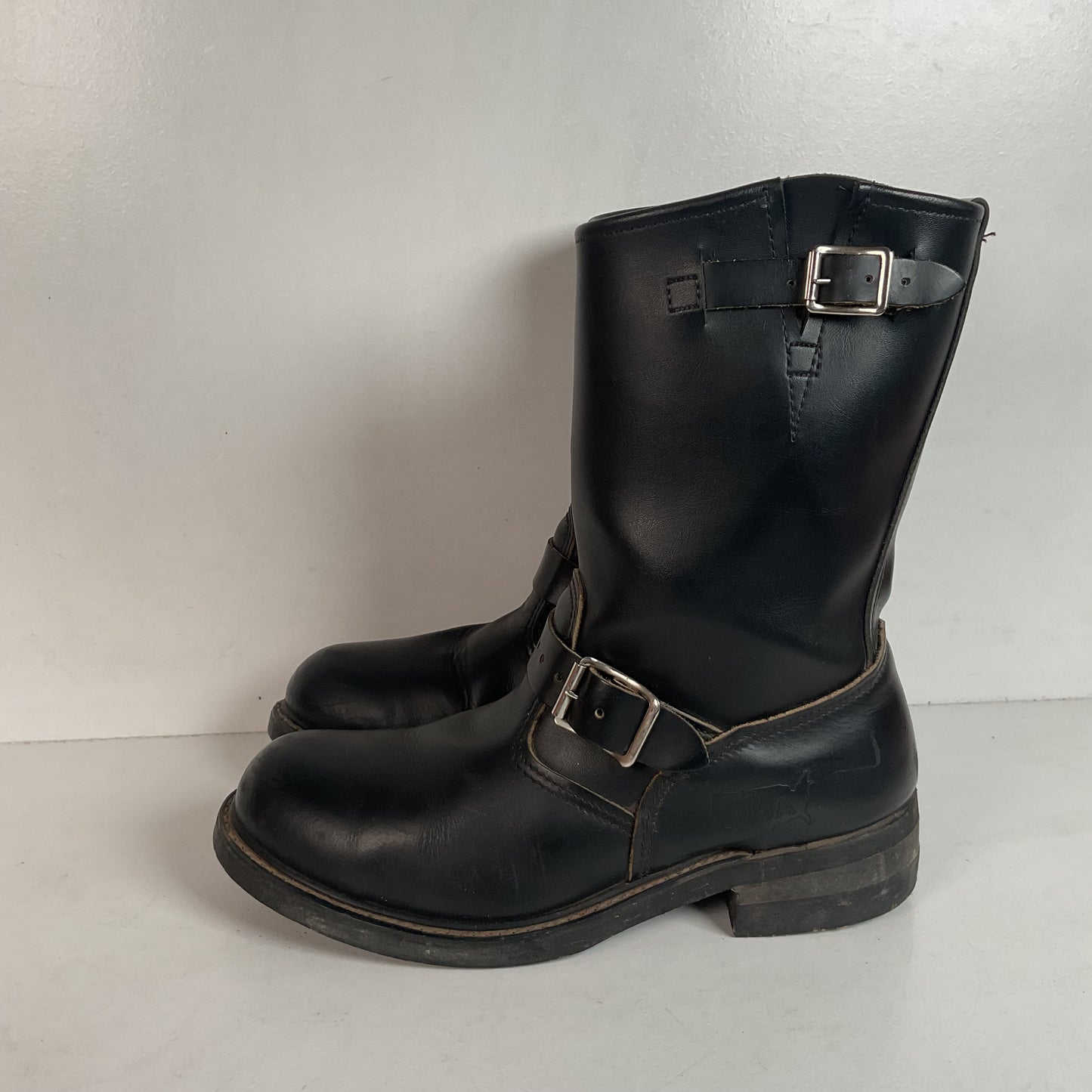 Vintage Heavy Duty Engineer Boots 7.5 USA Made Steel Toe Motorcycle