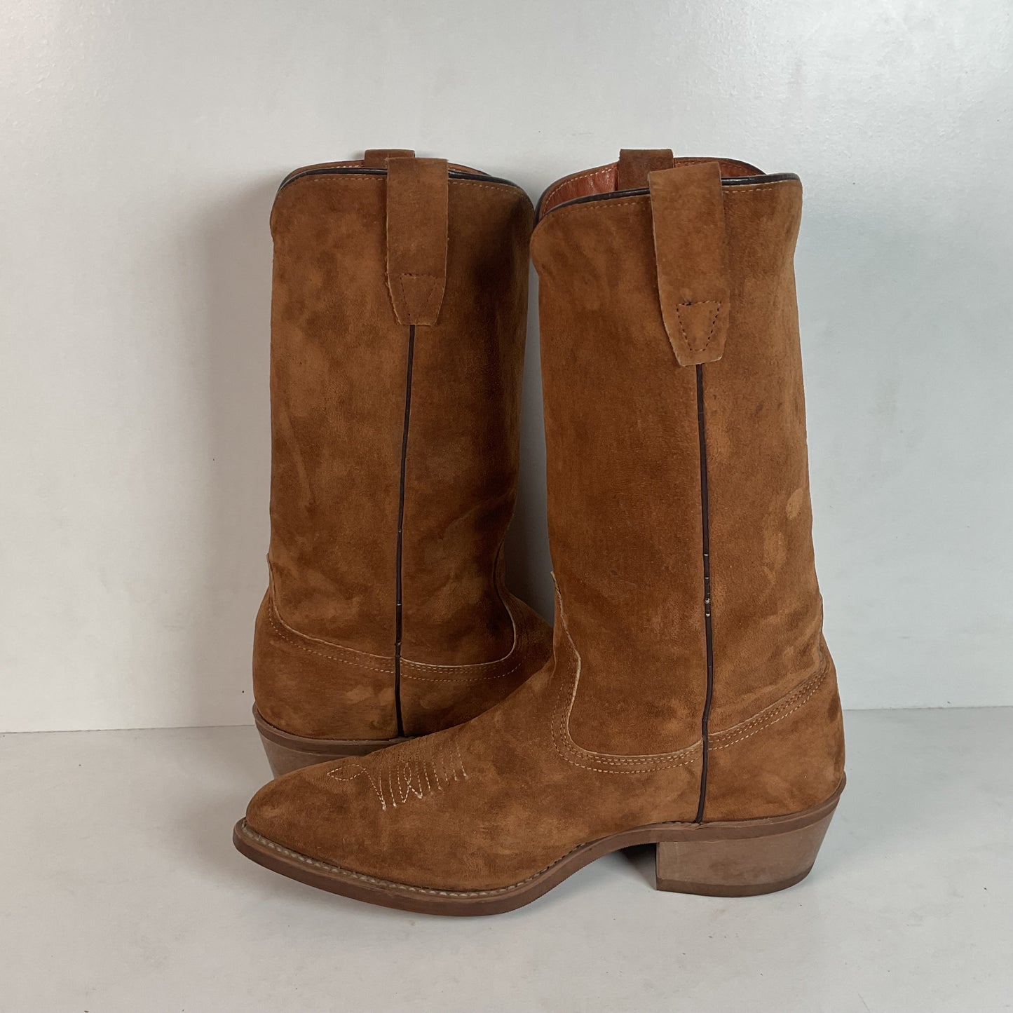 Wolverine Pigskin Suede Cowboy Boots 8.5 EE USA Made Rough Out