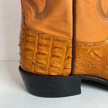 Rios Of Mercedes Hornback Caiman Cowboy Boots 10 C  Butterscotch Exotic