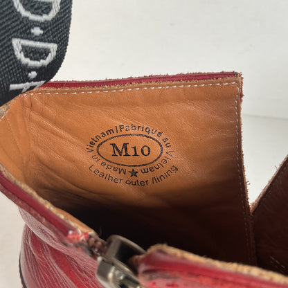 John Fluevog Twin Turbine Zipper Boot | Red Spat | Men’s 10