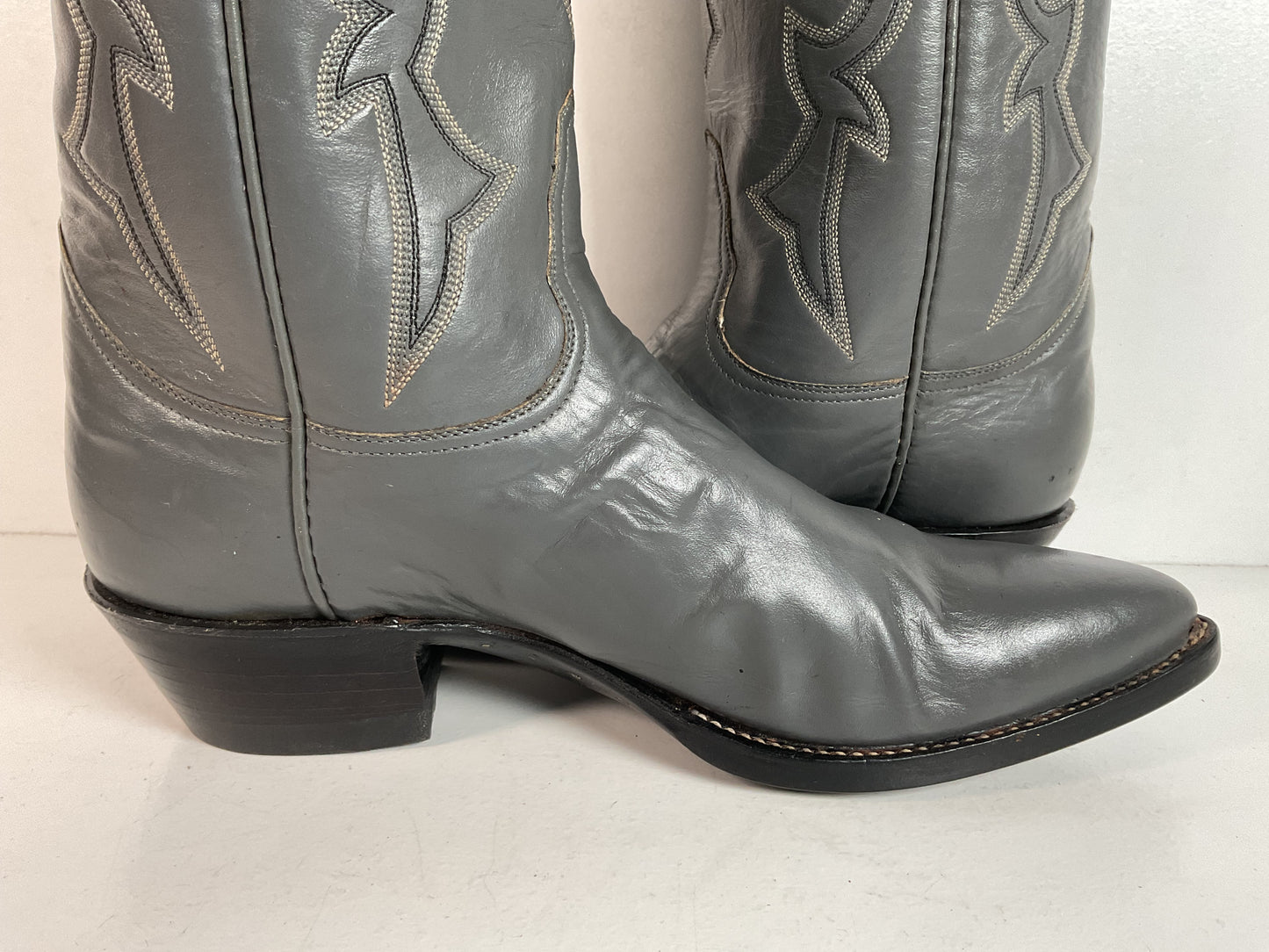 Remington Custom Cowboy Boots | USA Made | Grey | Men’s 8.5 B | Women’s 9.5
