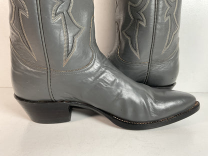 Remington Custom Cowboy Boots | USA Made | Grey | Men’s 8.5 B | Women’s 9.5