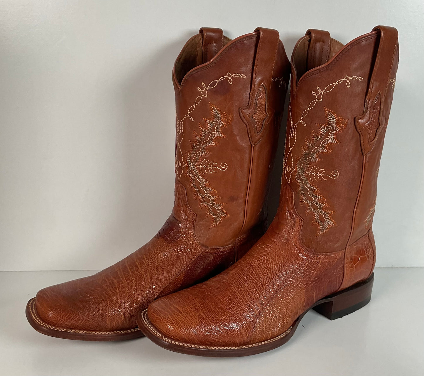 Lucchese for Resistol Ranch Ostrich Leg Roper Boots Men’s 10 B Exotic