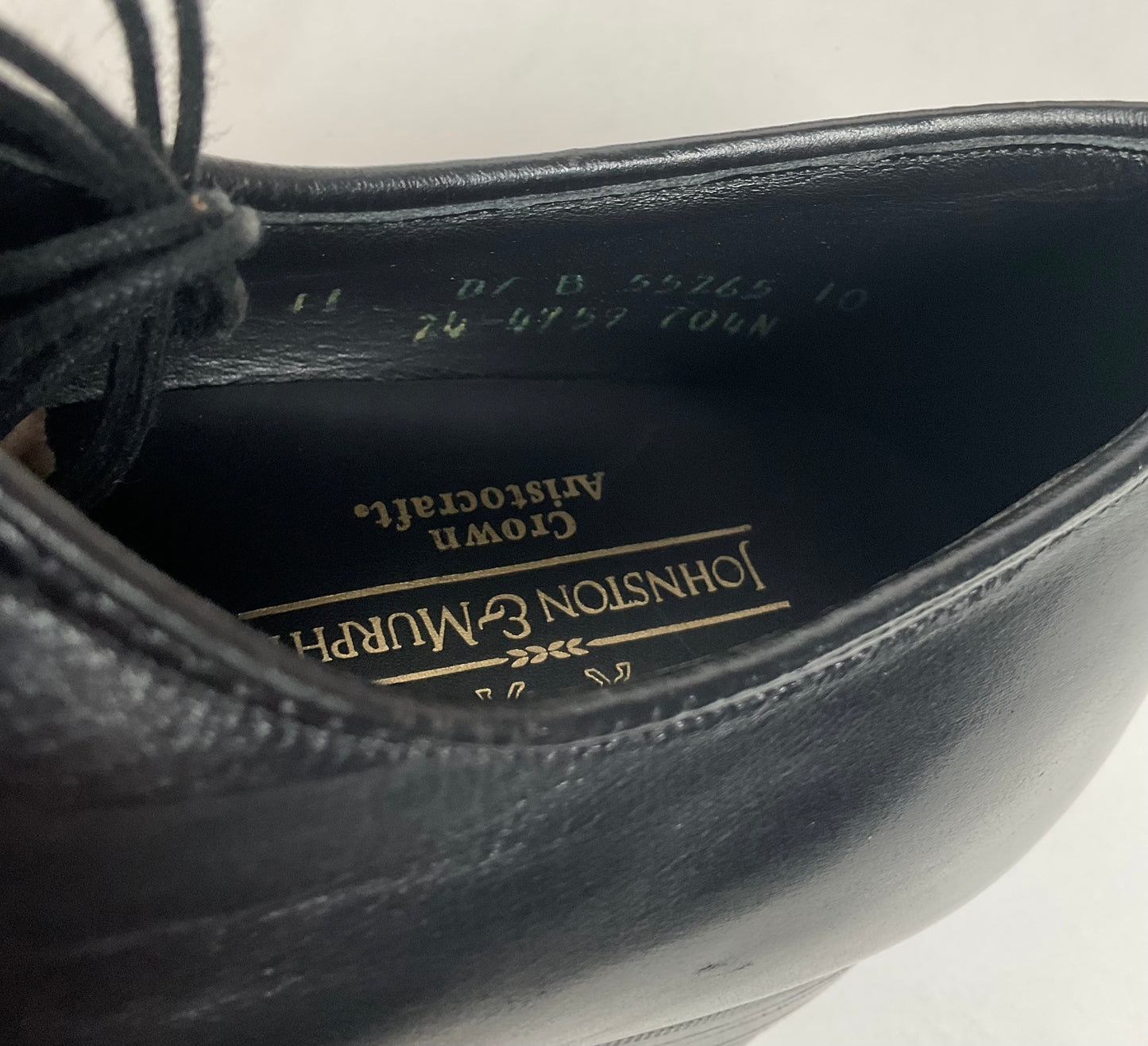 Vintage Johnston Murphy Cap Toe Oxford Shoes 11 D USA Made Crown Aristocraft