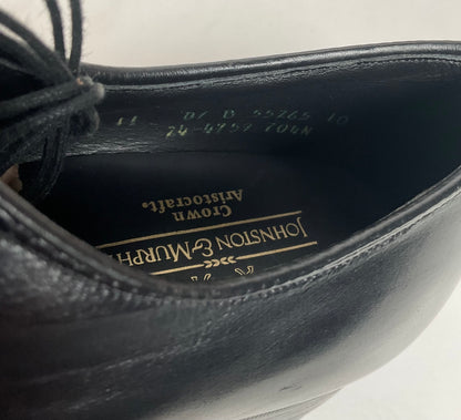 Vintage Johnston Murphy Cap Toe Oxford Shoes 11 D USA Made Crown Aristocraft