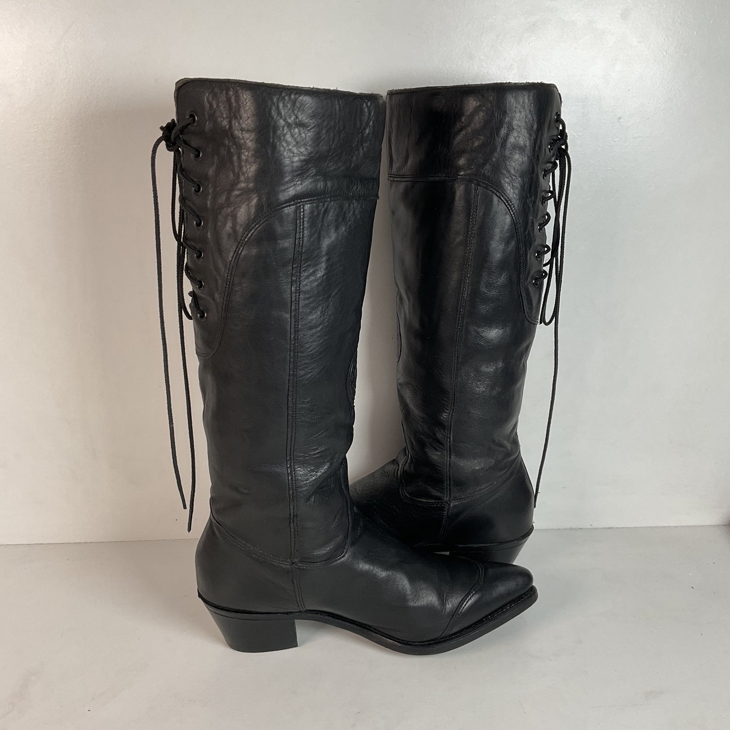 Vintage Women’s Harley Davidson Tall Lace Up Boots 10 M USA Made