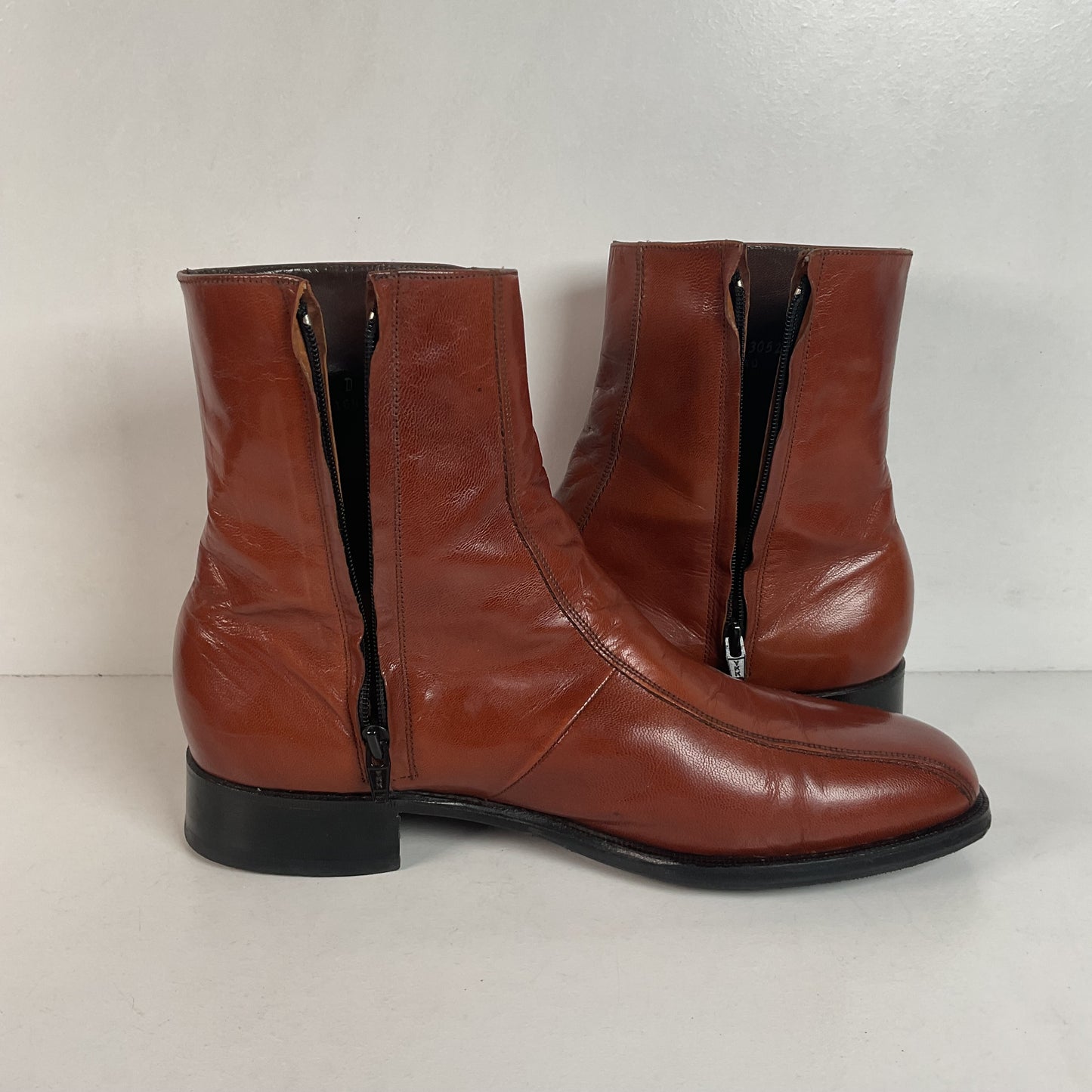 Vintage Florsheim Imperial Zipper Boots 10 D Chelsea Style