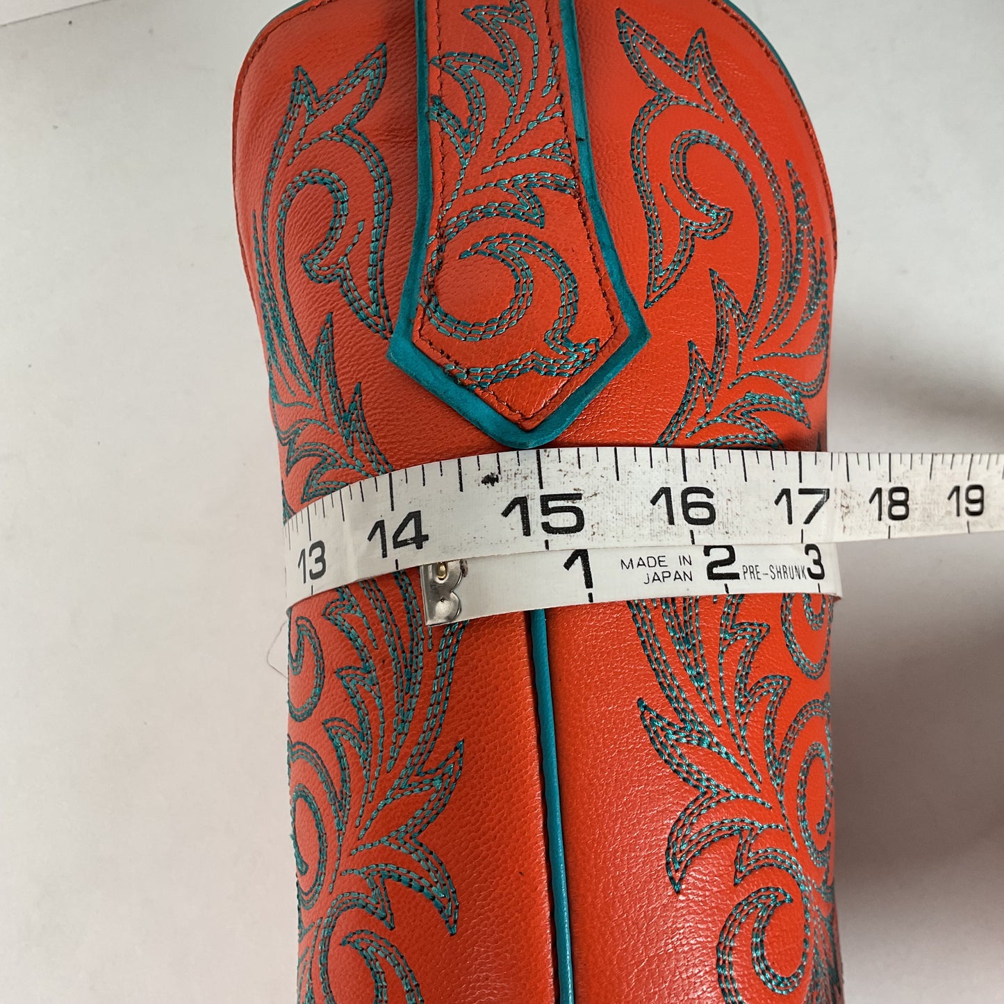 Allen’s Azulado Cowgirl Boots | Bright Orange | Women’s 7 B
