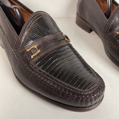 David Eden Lizard Loafers | Dark Brown | Men’s 10.5