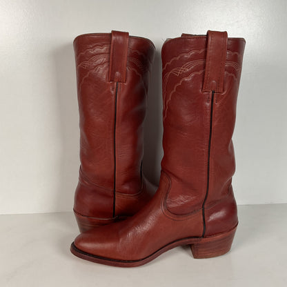 Vintage Frye Cowboy Boots | Chocolate Cow | USA Made | 1980s | Men’s 11 D