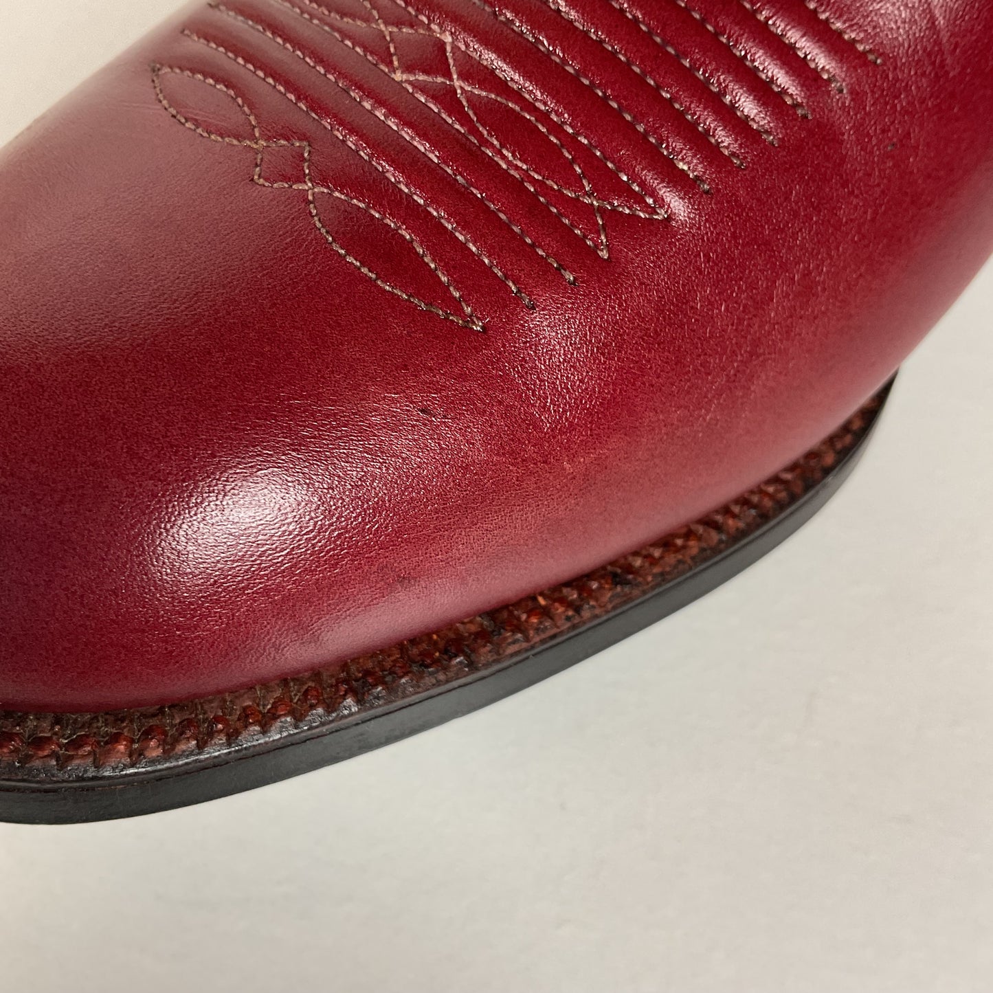 Vintage Lucchese San Antonio Cowboy Boots | Burgundy | Men’s 9 D