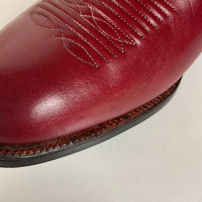 Vintage Lucchese San Antonio Cowboy Boots | Burgundy | Men’s 9 D